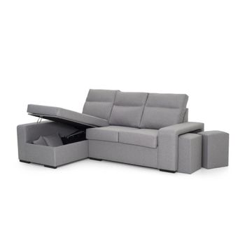 Sofa Chaise Longue Hela Reversible Gris Marengo 4 Plazas 265x150 Cm Tanuk  con Ofertas en Carrefour