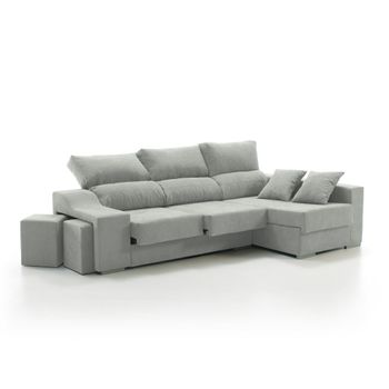 Sofa Chaise Longue Loki Derecha Jade Tejido Con Sistema Acualine Y Desenfundable 4 Plazas 225x150 Cm Tanuk