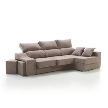 Sofa Chaise Longue Kvasir Derecha Beige Tejido Con Sistema Acualine 4 Plazas 260x150 Cm Tanuk