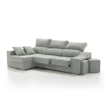 Sofa Chaise Longue Kvasir Izquierda Jade Tejido Con Sistema Acualine 4 Plazas 260x150 Cm Tanuk