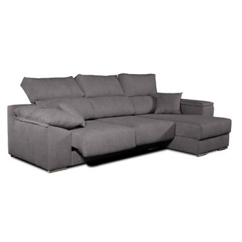 Sofá chaiselongue reversible 4 plazas Easy 257 Moka 257 x 107 x 87