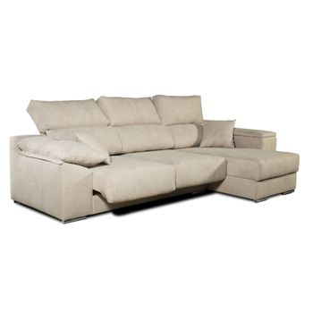 Tanuk Sofá Chaise Longue 4 Plazas Gris Marengo HELA Reversible