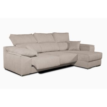 Sofa Chaise Longue Lodurr Derecha Caoba Tejido Con Sistema Acualine 4 Plazas 294x160 Cm Tanuk