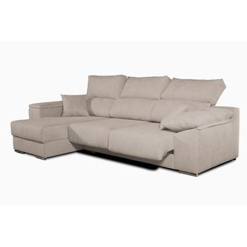 Sofa Chaise Longue Lodurr Izquierda Caoba Tejido Con Sistema Acualine 4 Plazas 294x160 Cm Tanuk