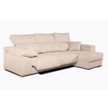 Sofa Chaise Longue Lodurr Derecha Arena Tejido Con Sistema Acualine 4 Plazas 294x160 Cm Tanuk