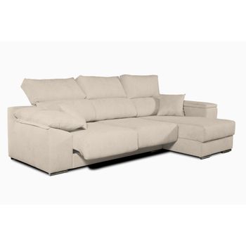 Sofa Chaise Longue Lodurr Derecha Beige Tejido Con Sistema Acualine 4 Plazas 294x160 Cm Tanuk