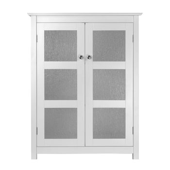 Connor Mueble De Baño De Madera 2 Puerta De Vidrio Blanco Elg-580 86,4 X 66 X 34,9 Cm