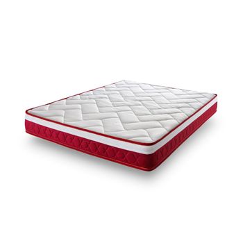 Colchon Viscoelastico Red Velvet Nucleo Hr Termoregulador 75x190 Cm Altura 21 Cm Firmeza Alta Rojo Tanuk