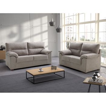 Sofa Delling 3 Y 2 Plazas Crudo 5 Plazas 185x90 Cm Tejido Con Sistema Acualine Tanuk