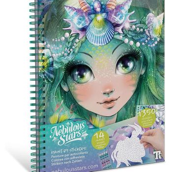 Cuaderno Con Dibujos Para Colorear Con Adhesivos De Nebulous Stars