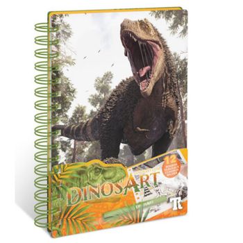 Libro Creativo Pequeño Dinosart Set Con 12 Laminas De Dinosaurios