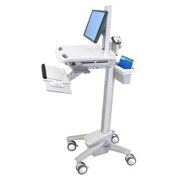 Ergotron Styleview Emr Cart With Lcd Pivot Blanco Panel Plano Carro Multimedia