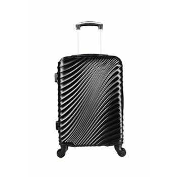 Travel Maleta Rígida De Cabina 55.0 X 37.0 X 20.0 Cms Resistente Y Ligera Color Negro