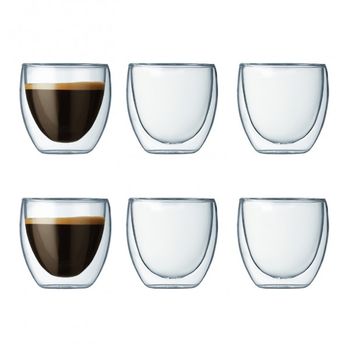 Bodum Juego De 6 Vasos De Doble Pared 8cl - 4557-10-12