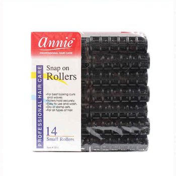 Rulos Annie Pequeño Negro (14 Uds)