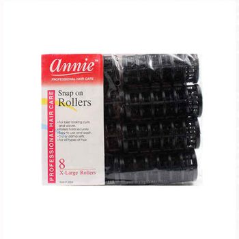 Rulos Annie Grande Negro (8 Uds)