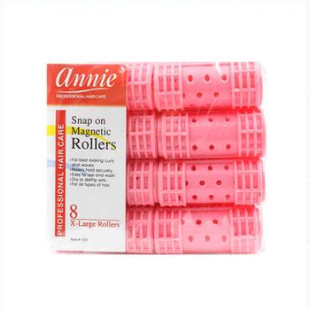 Rulos Annie Grande Rosa (8 Uds)