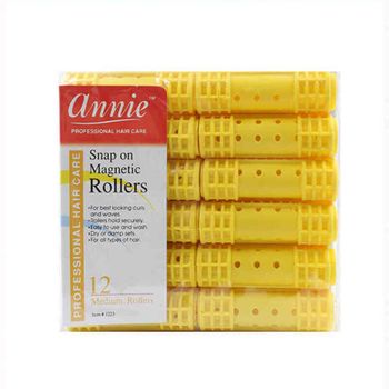 Rulos Annie Mediano Amarillo (12 Uds)