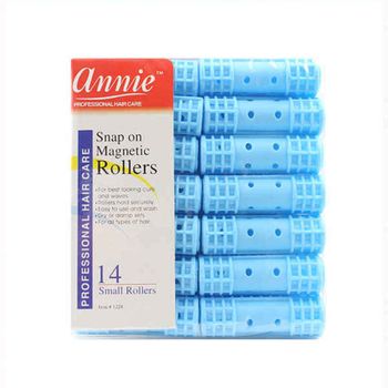 Rulos Annie Pequeño Azul (14 Uds)