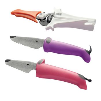 Set 3 Cuchillos Kinderkitchen (tijeras, Morado Y Rojo) - Kuhn Rikon