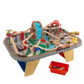 Set De Trenes Con Mesa De Madera Waterfall Junction