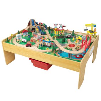 Juego De Tren Y Mesa De Madera Adventure Town Railway Con Ez Kraft Assembly™