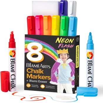 Pack De 8 Rotuladores De Tiza Multicolor Blami Arts