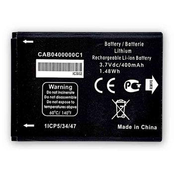 Bateria Alcatel One Touch 1040x / 1066d /2010/ot1035d/ Ot-1035d/ Ot-1016d/ 232/ 1013x | Cab0400000c1 (400mah) / Capacidad