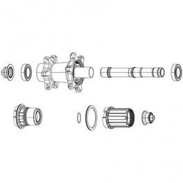 Rockshox Zipp Rep Tapas Buje Delantero Zr1 Llanta Qr