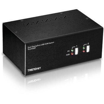 Conmutador Kvm Trendnet Tk-240dp/ 2pc Con 1 Sólo Teclado Y Ratón