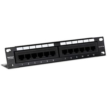 Patch Panel 12 Puertos Utp Categoría 5e Trendnet Tc-p12c5e