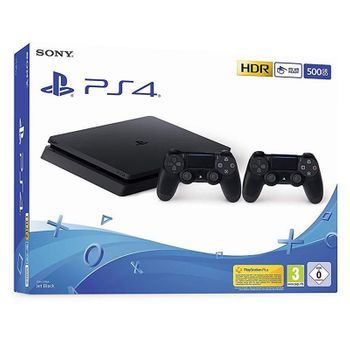 Consola Sony  Ps4 Slim 500gb Negra + 2 Mandos Dualshock