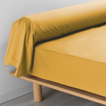 Funda De Almohada Percal Amarillo Miel 85 X 185 Cm