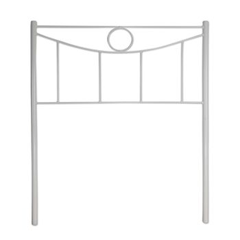 Cabecero De Forja Marta, Color Blanco Cabezal Para Cama De 90 Cm, Cama Juvenil (95 Cm X 125 )