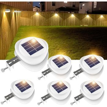 6 X Luces Led Solares Blancas Para Canales Exteriores