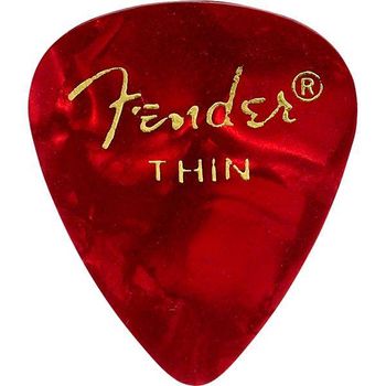 Fender 351 Shape Red Moto Thin Pack 12 Púas