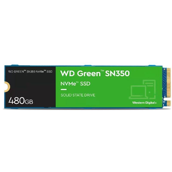 Disco Duro Interno Solido Hdd Ssd Wd Western Digital Green Sn350 Wds480g2g0c 480gb M.2 Pci Express 3.0 Nvme