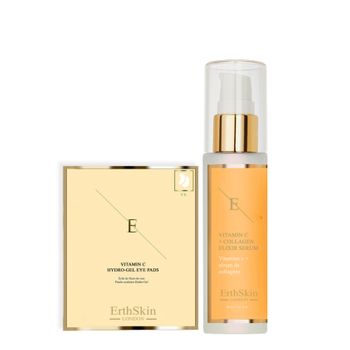 Vitamina C + Serum Elixir De Colágeno 60ml +almohadillas Para Ojos De Hidrogel De Vitamina C X 5