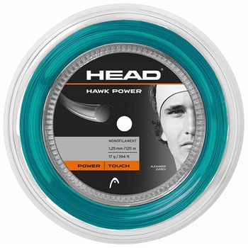 Cordaje Para Raqueta De Tenis Head Hawk Power Reel 200m -1.25-petrol