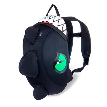 Mochila De Dragón Negro Para Guardería O Preescolar Para Niños De 2 A 6 Años. Diseño De Crazy Safety. Neopreno De Calidad Con Etiqueta Para El Nombre