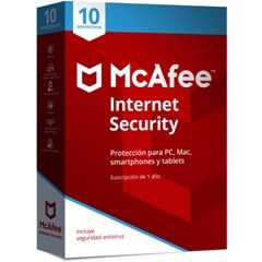 Software Antivirus Mcafee 2018 Internet Security 10 Dispositivos Pc/mac/ios/andro