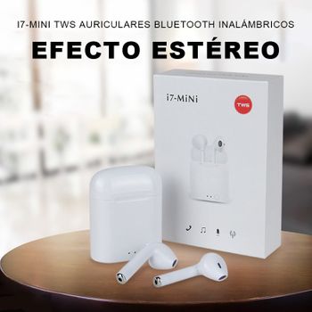 Auriculares Inalambricos Replica Airpods I7-mini Tws Powerbank Bluetooth Compatible Iphone, Samsung, Android - Blanco