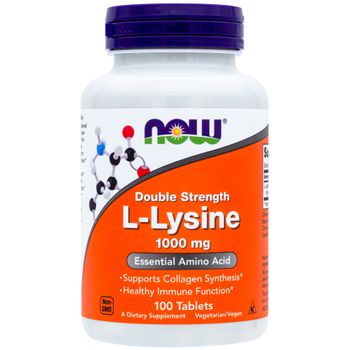 Now Foods L-lysine 1000 Mg 100 Comprimidos