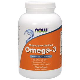 Now Foods Omega-3 Molecularly Distilled 500 Softgels