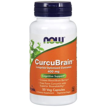 Now Foods Curcubrain 400 Mg 50 Cápsulas Vegetales