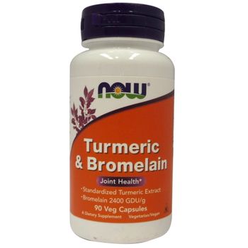 Now Foods Turmeric & Bromelain 90 Capsulas