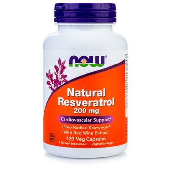 Now Foods Natural Resveratrol 200 Mg 120 Capsulas