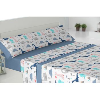 Manta Infantil Franela Sherpa Cama 90 cm TEX HOME Cosmos Azul