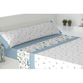 Juego Sábanas Tres Piezas Paduana Selva Cama 105 Azul