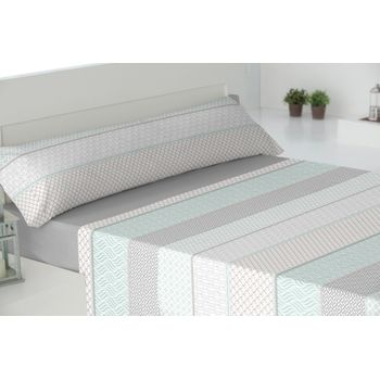 Juego Sábanas Coralina Tres Piezas Paduana Stripes Cama 90 Gris